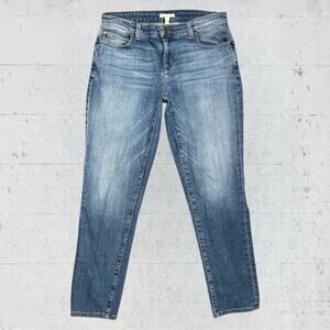 Eileen Fisher Organic Cotton Straight Jeans Size 6 Denim Classic Basic